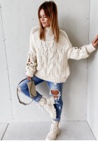 Sweter Cocomore Casual Ecru