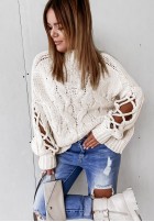 Sweter Cocomore Casual Ecru