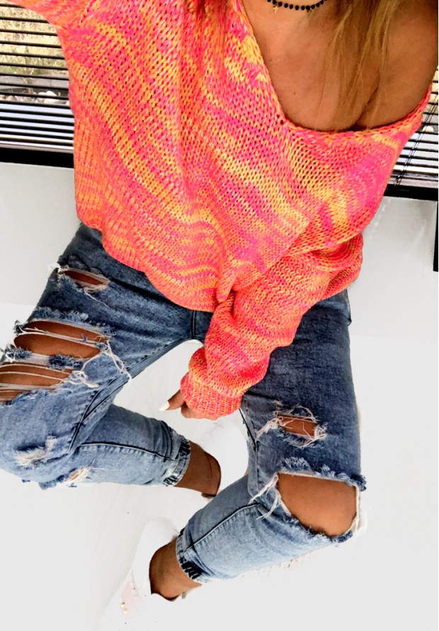 V-Ausschnitt-Pullover Miss Orange