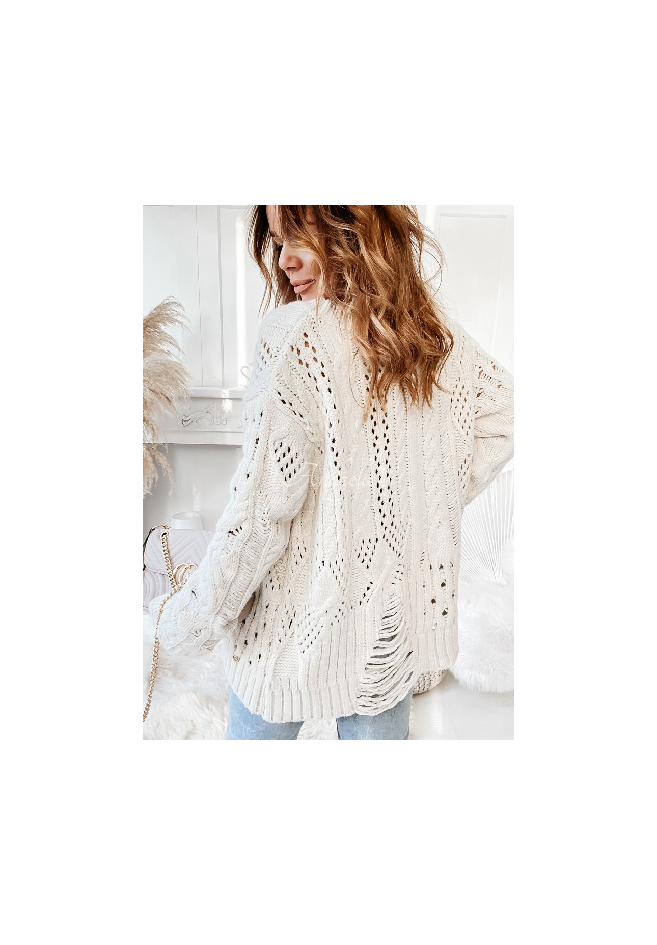 Strickpullover in Ajour-Optik Cocomore Riani Ecru