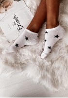Kurze Socken mit Muster Star Weiß