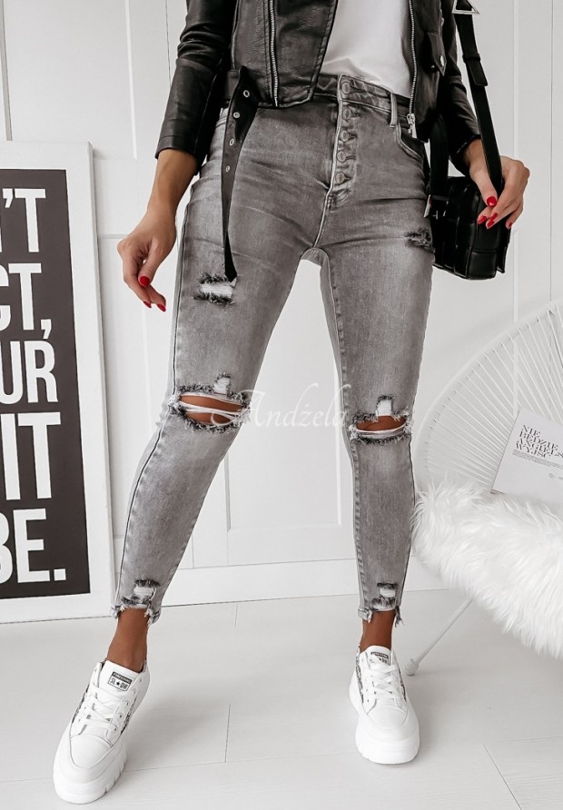 Skinny Jeanshose Cari Grau