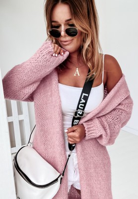 Lange Strickjacke Bueno Dunkelpuderrosa