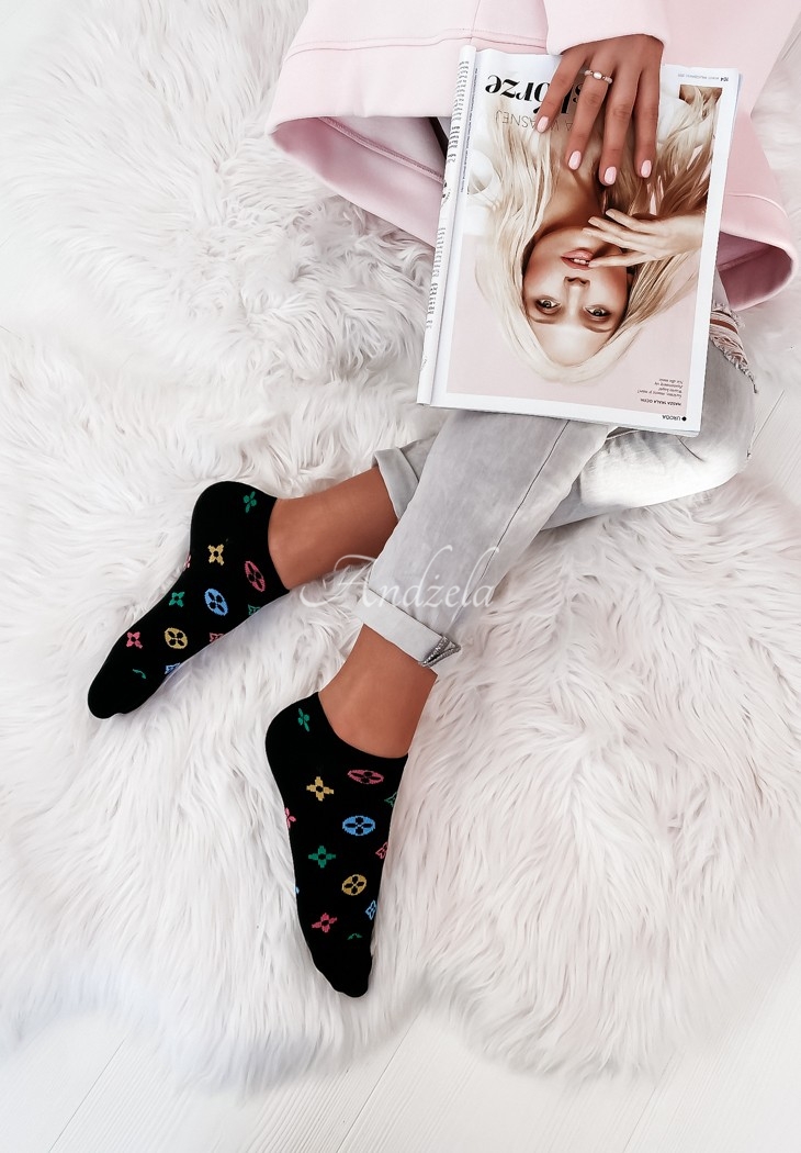 Loui Color short patterned socks black