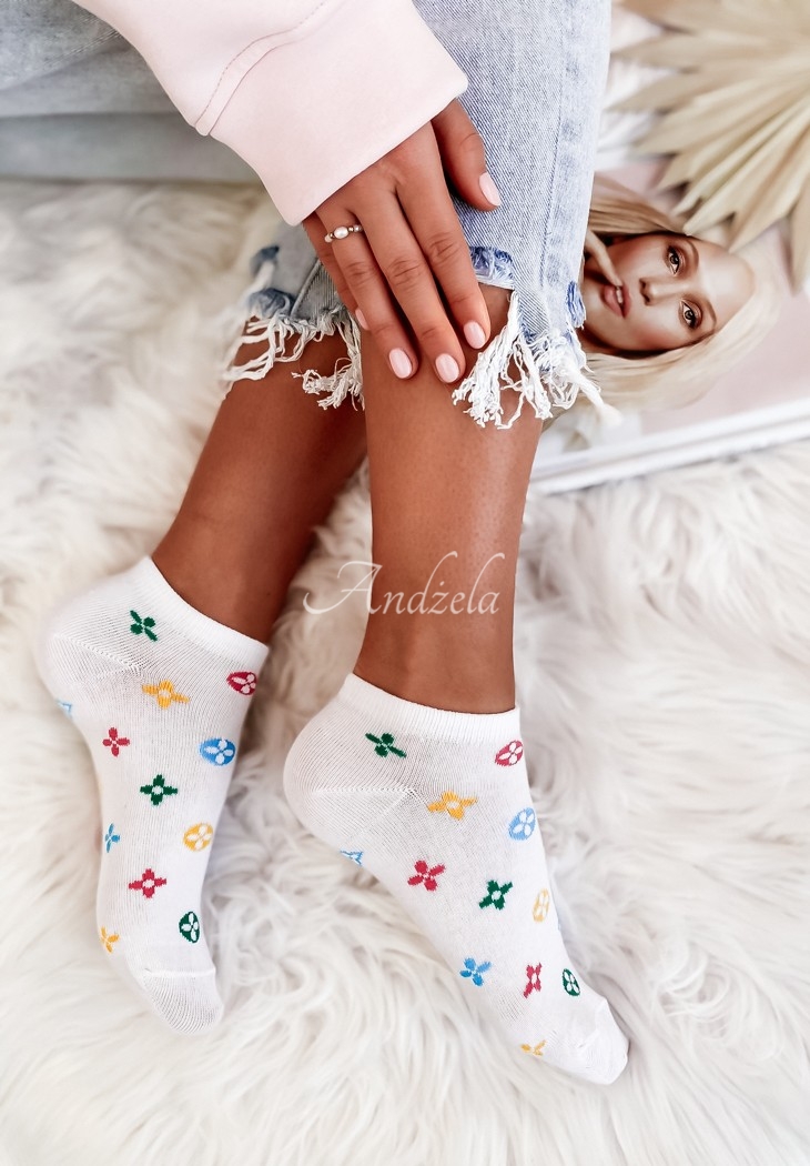 Loui Color short patterned socks white