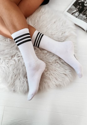 Crazy Long White Socks