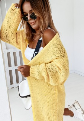 Lange Strickjacke Bueno Gelb