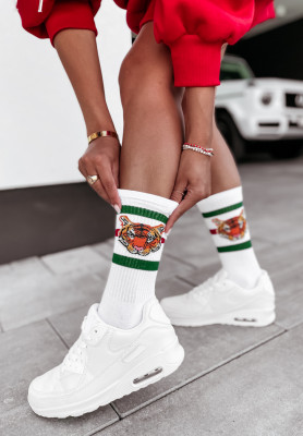 Tiger white socks