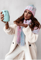 Schal Snowflake Mint&Pink