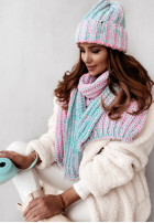 Schal Snowflake Mint&Pink