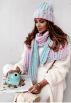 Schal Snowflake Mint&Pink