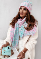 Schal Snowflake Mint&Pink