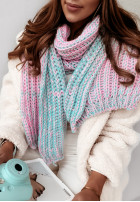 Schal Snowflake Mint&Pink