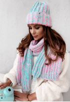 Schal Snowflake Mint&Pink