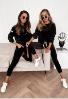 Welurowy komplet Amma czarny