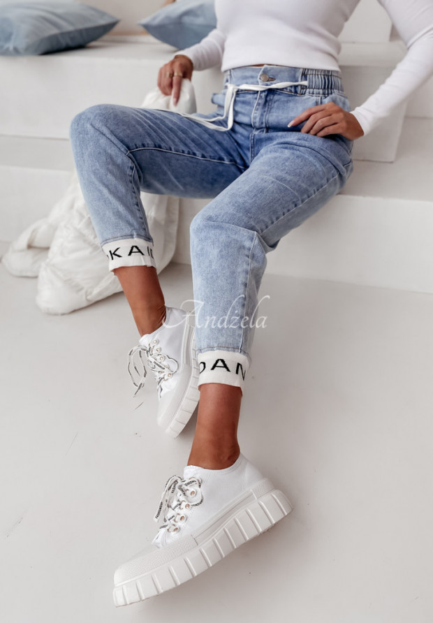 Turnschuhe mit hoher Sohle Ivet Weiß