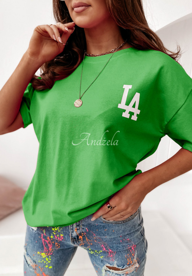 T-Shirt mit Druck LA Grün