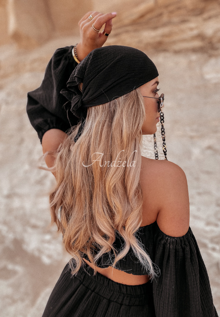 Malta muslin scarf black