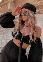 Muślinowa chusta Malta czarna