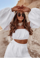 Muślinowa bluzka hiszpanka Sorrena biała