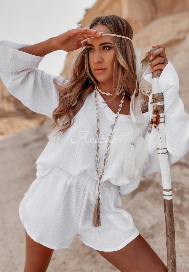 Malta muslin blouse white