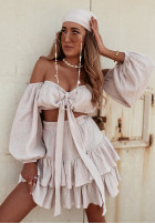 Muślinowa bluzka hiszpanka Sorrena nude