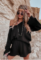 Muślinowa bluzka Somalia czarna