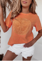 T-shirt Motorway pomarańczowy