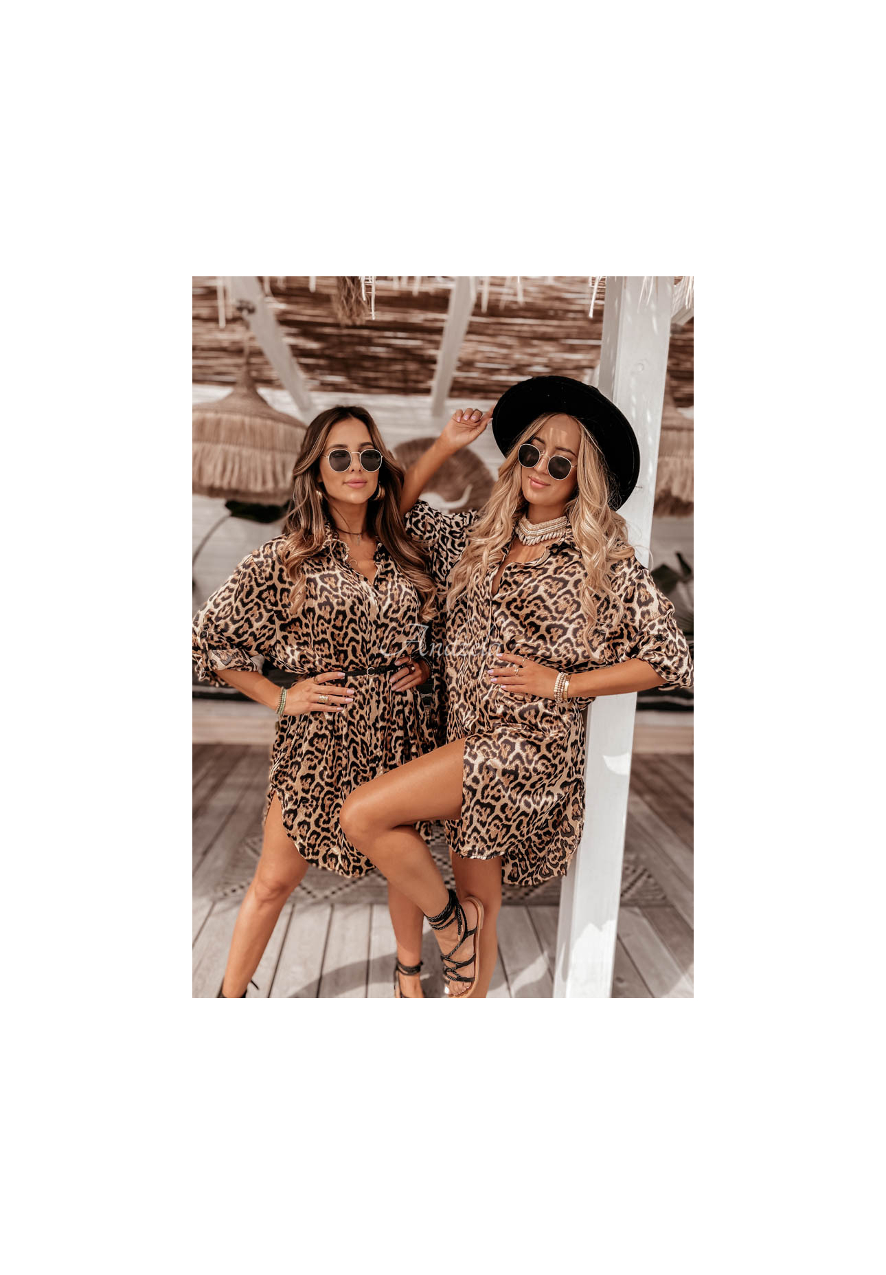 Hemdkleid Namibia mit Leopardenmuster