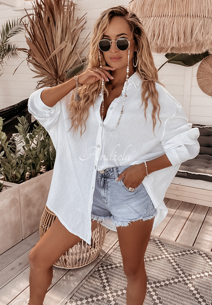 Muslin shirt Avery white