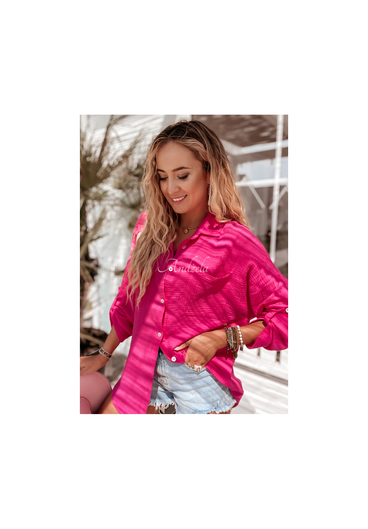 Musselin-Hemdbluse Elisabetta Rosa