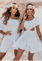 Muślinowa sukienka hiszpanka Malta biała