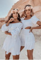 Muślinowa sukienka hiszpanka Malta biała