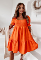 Muślinowa sukienka hiszpanka Alleena pomarańczowa