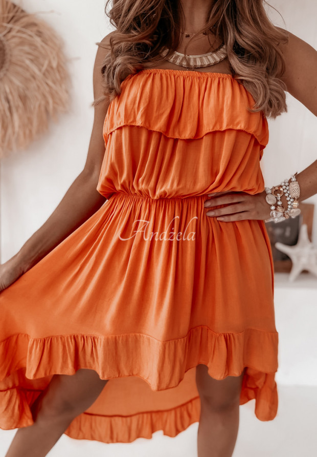 Asymmetrisches Kleid Navarra Orange