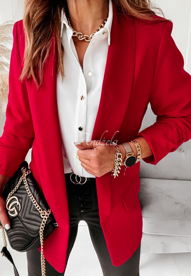Klassischer Blazer Premium Rot
