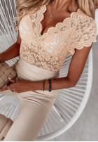 Koronkowa bluzka Silvole Beige