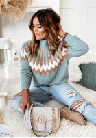 Wzorzysty sweter Marea Blau