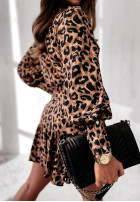 Kleid Asla Leopardenmuster Camel&Black