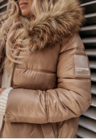 Pikowana Jacke z kapturem Arosa Camel