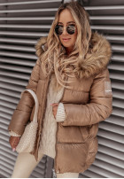 Pikowana Jacke z kapturem Arosa Camel