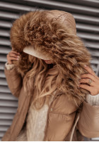 Pikowana Jacke z kapturem Arosa Camel