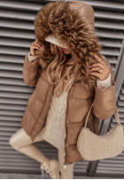 Pikowana Jacke z kapturem Arosa Camel