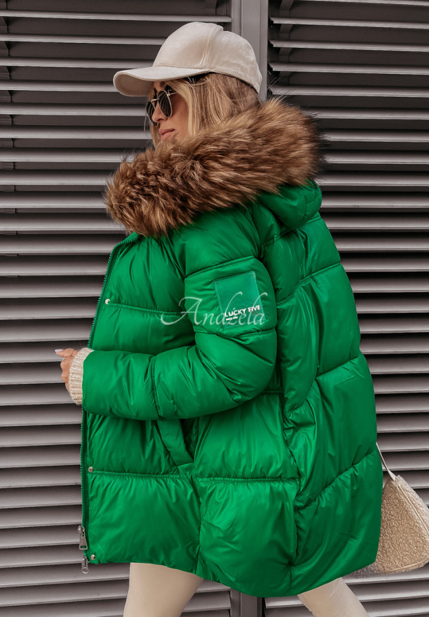 Steppjacke mit Kapuze Lucky Grün