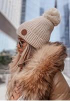 Mütze z pomponem North Pole Beige