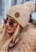 Mütze z pomponem North Pole Beige