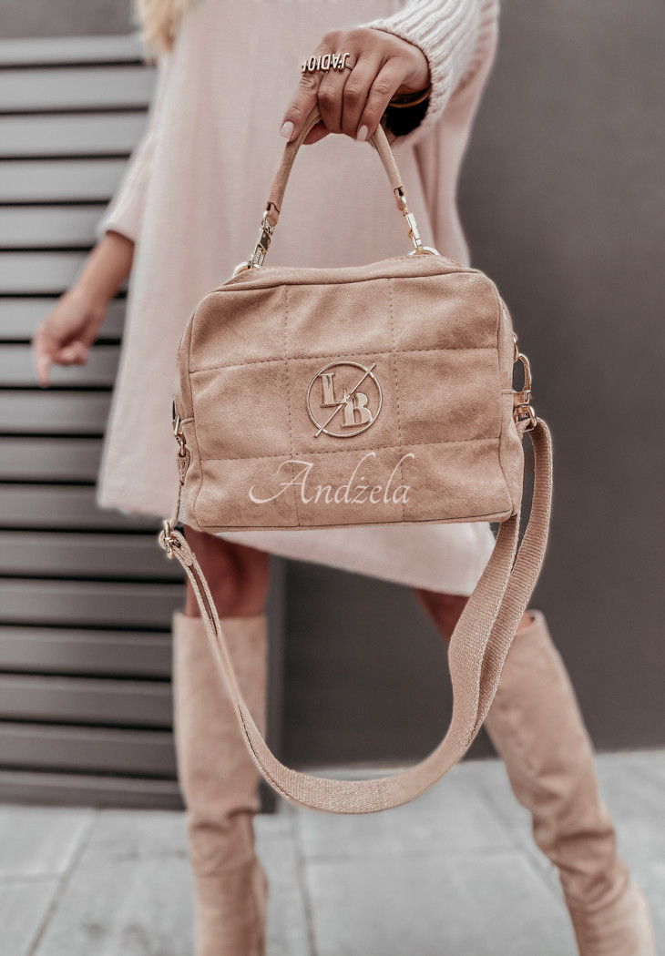 Salton beige suede handbag
