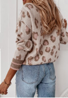 Pullover oversize w panterkę Coney Beige