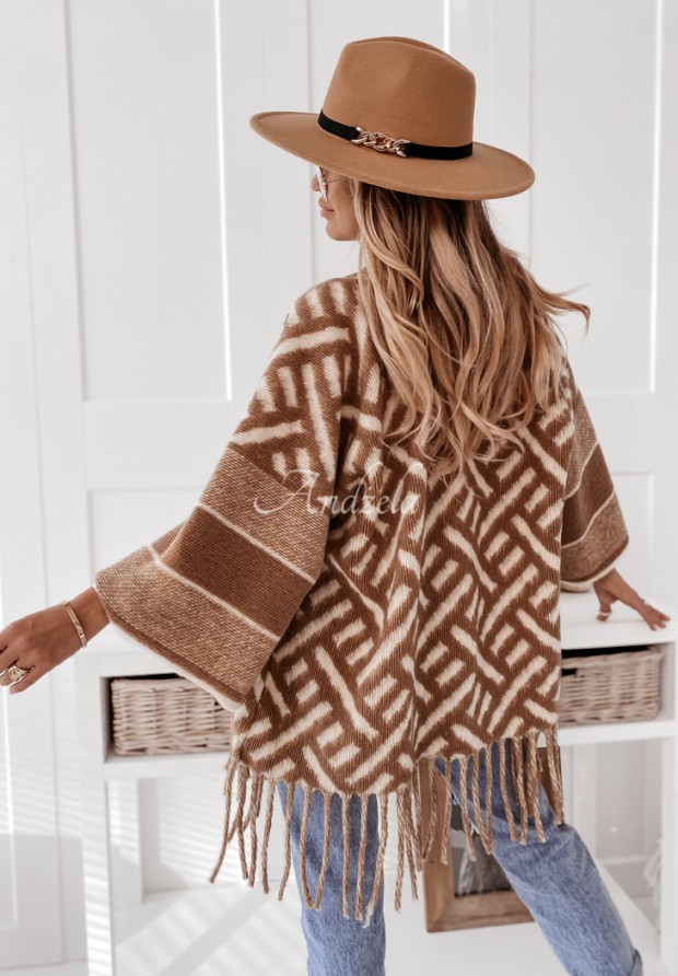 Soul Young Damen Stricken Stola Poncho - One Size Rot Weich Warm