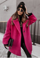 Długi Coat z imitacji kożucha Helsinki in fuchsia